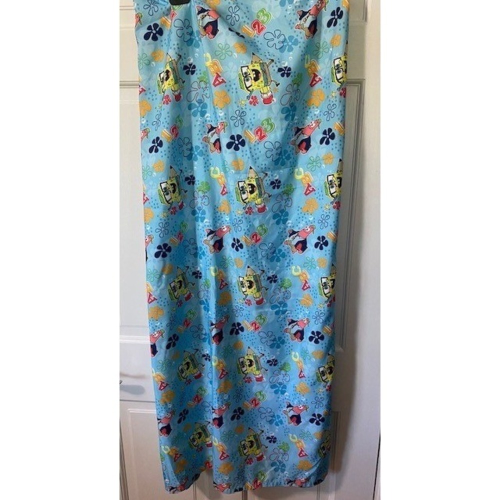 Nickelodeon Spongebob Flat Sheet Kids 44x60 Blue Good Back to School Patrick